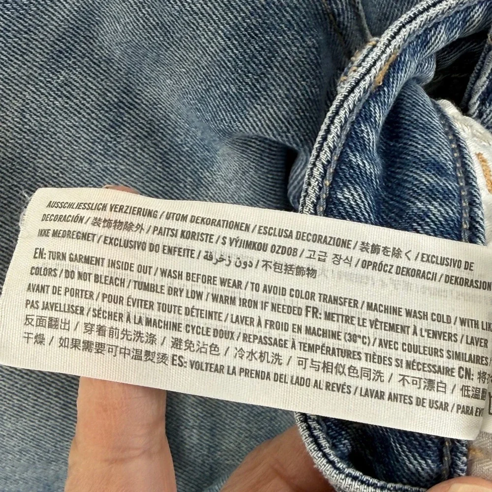 Hollister Women's Jeans 9R W29 L27 Ultra High Rise Mom Jean Patchwork Light Wash